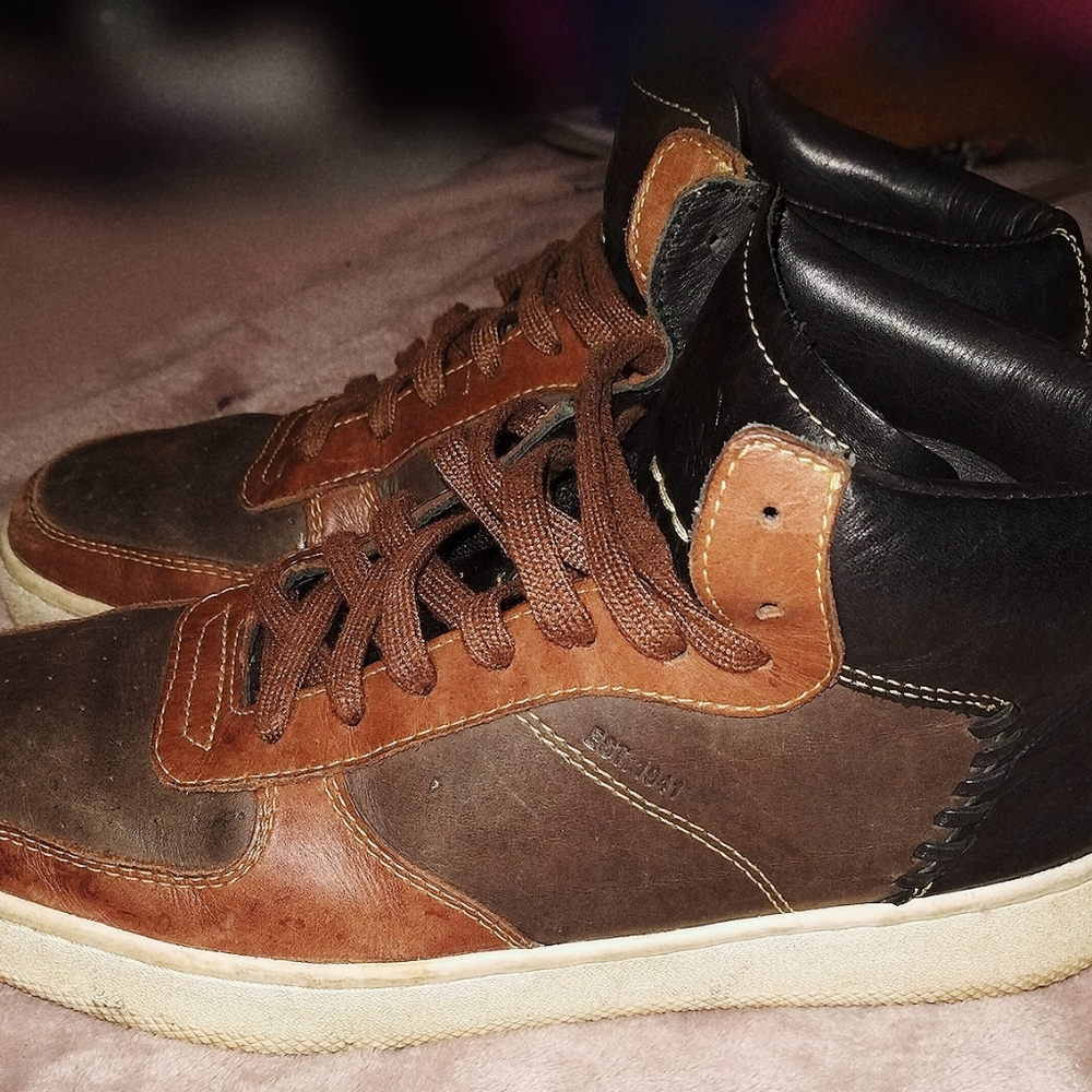 COACH G1563 Men's High Top Sneakers Mahogany MSRP $275 Size 9 - Picture 4 of 4